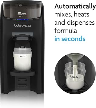 Baby Brezza Formula Pro Advanced Formula Dispenser Machine - Automatically Mix a Warm Formula Bottle Instantly - Easily Make Bottle with Automatic Powder Blending, Black