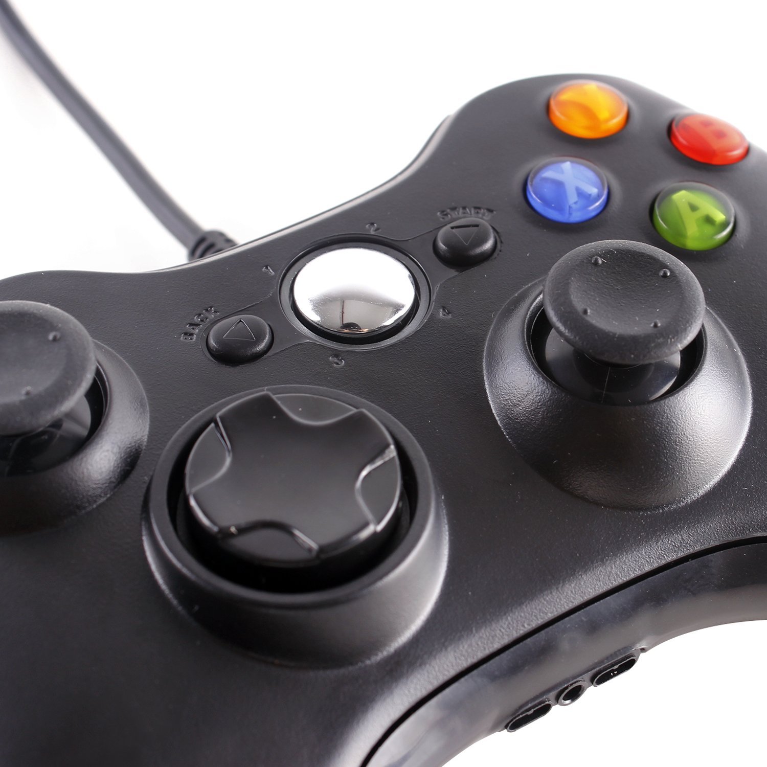 Mix-Play USB Wired Game Controller for Xbox 360 and PC - Black
