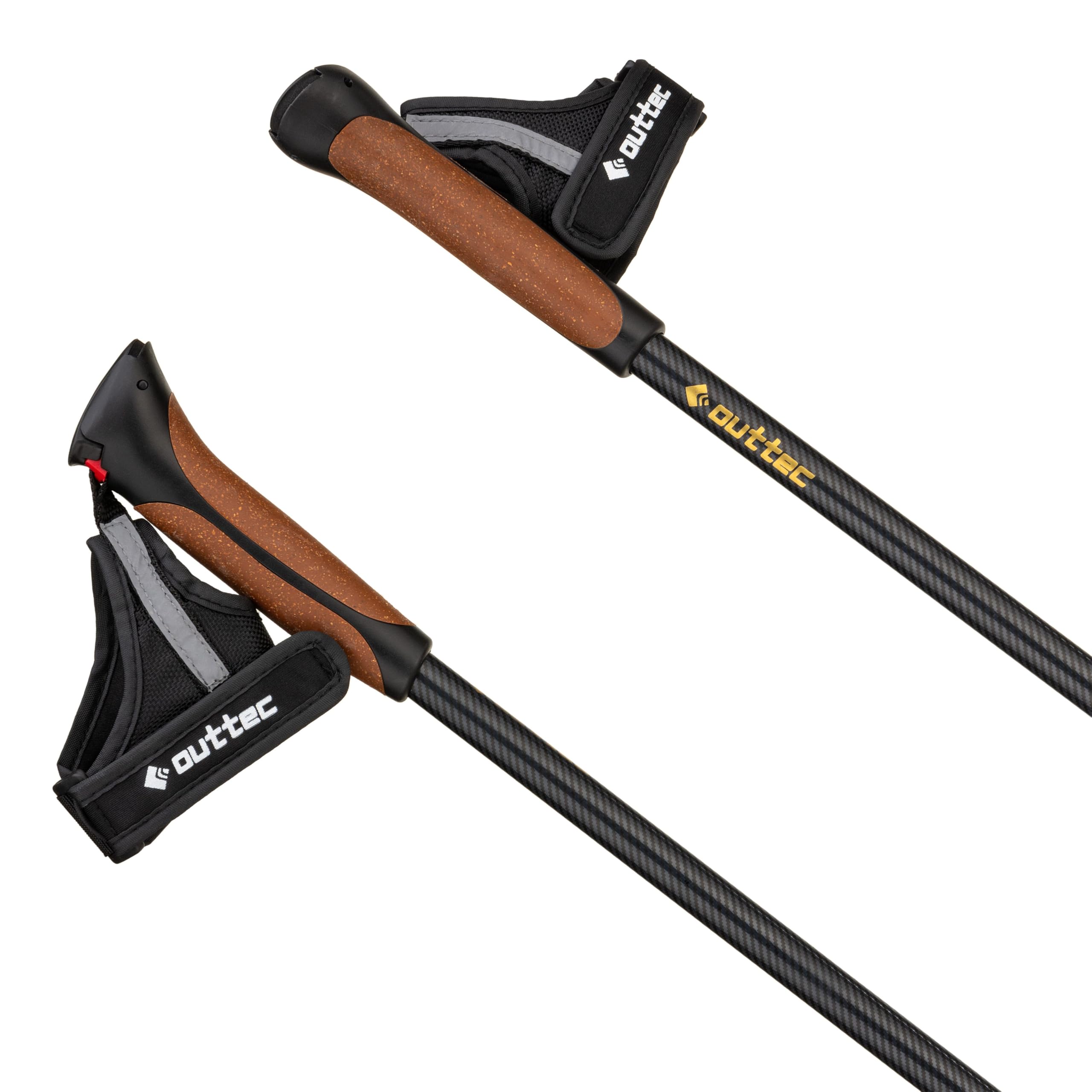 Bâtons de randonnée, bâtons de Marche Nordique - 60-135 cm - Bâtons de Trekking ultralégers pour Femmes et Hommes - Randonnée, Trekking