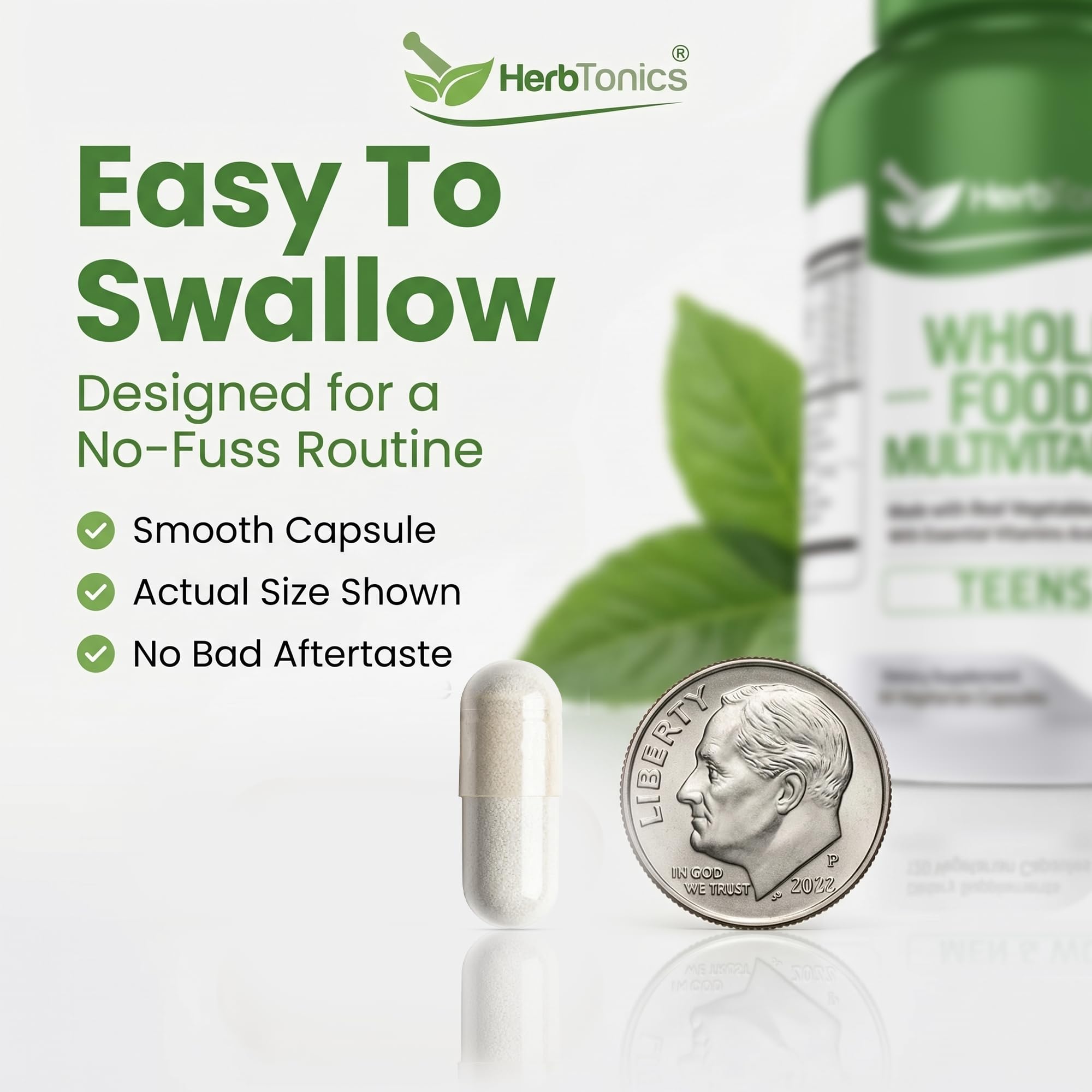 Herbtonics Whole Food Teen Multivitamin for Girls & Boys 12-17, 60 Capsules — Amazon image 4