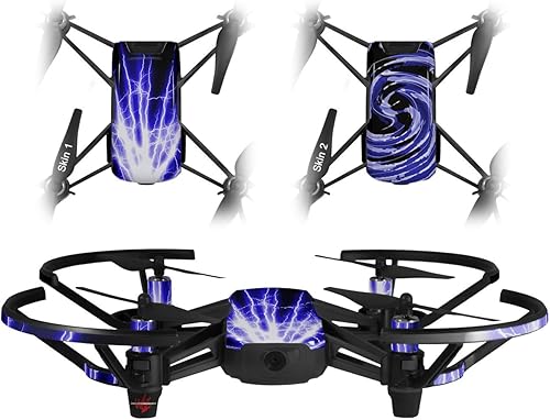 Skin Wrap 2 Pack para DJI Ryze Tello Drone Lightning azul Drone No Incluidas