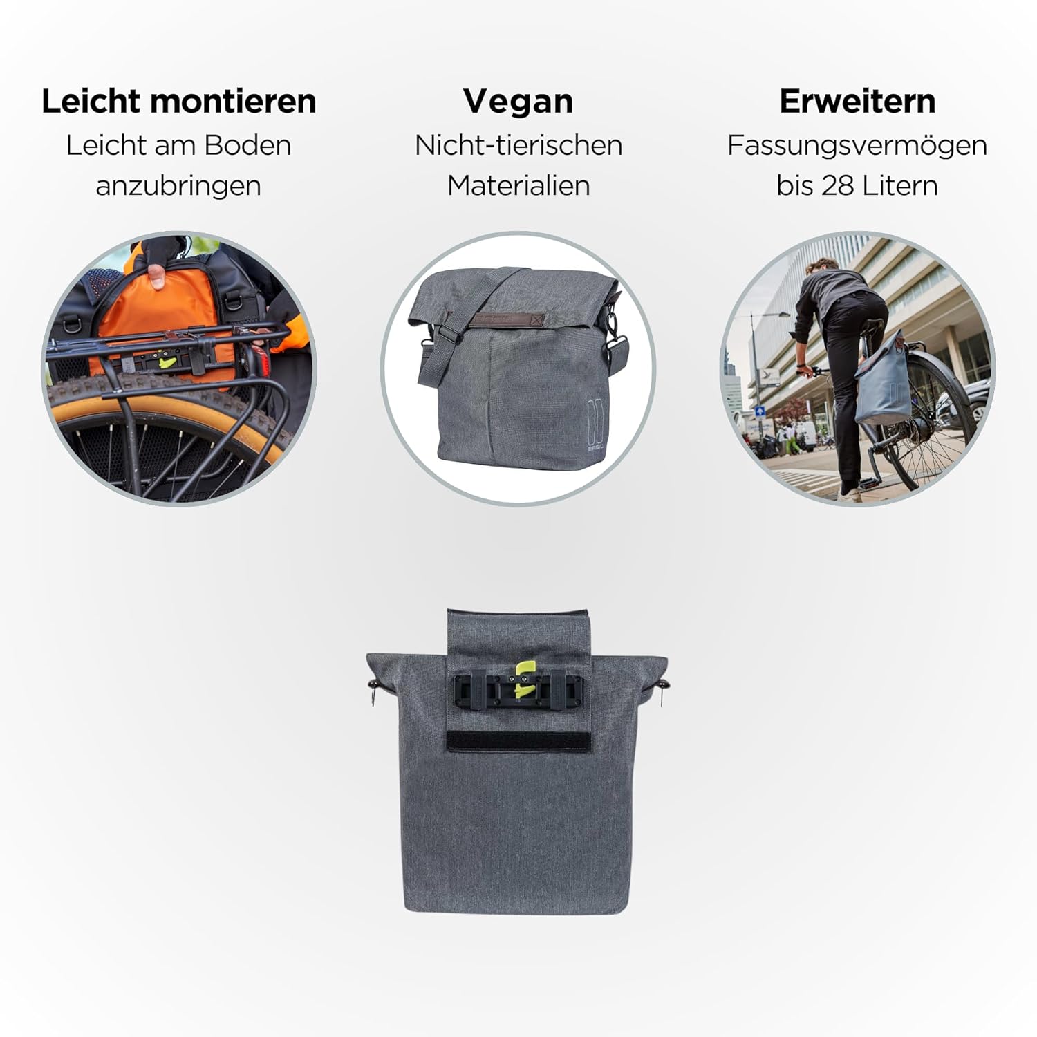 291065 - Reflective Waterproof Back Bicycle Bag Hand Strap Closure with Magnet City Shop