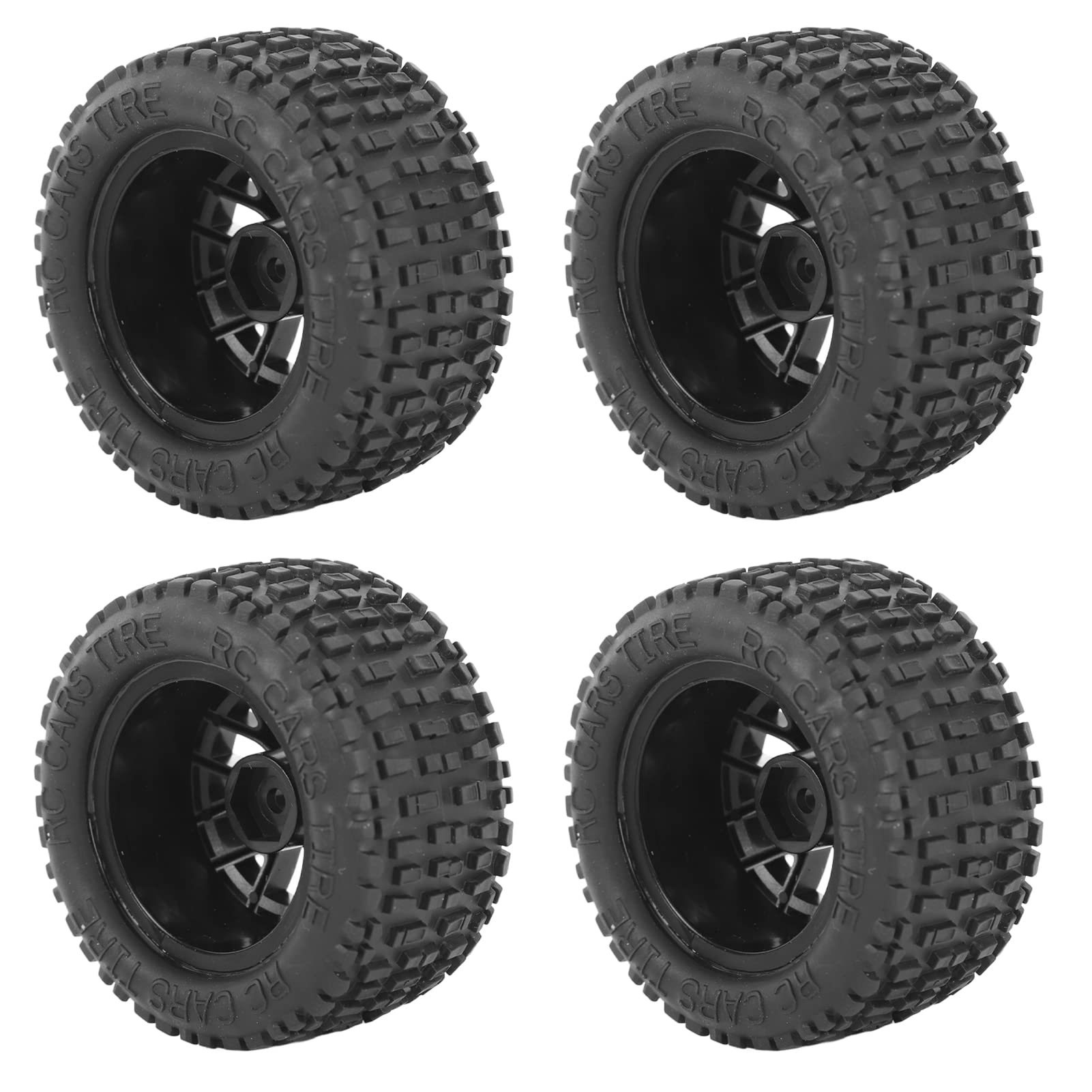 Ruota per Camion RC, 4 Pezzi Ammortizzazione Forte Pneumatici RC Ecologici Struttura Irregolare Presa Eccellente per 1:14 1:16 1:18