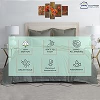 Vista 3 de SLEEP-NEST Juego de funda de edredón de 3 piezas de algodón egipcio de fibra larga de 120 x 120 pulgadas, con cierre de cremallera y lazos