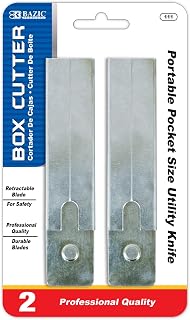 BAZIC Carton Cutter Box Cutter Retractable Blade, Utility Knife Set for Box Cardboard Boxes Office Home (2/Pack), 144-Packs