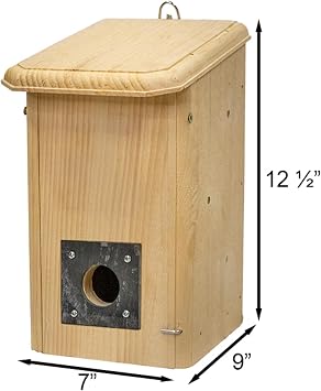 Convertible Winter Roost & Birdhouse, 2-in-1 Nest Box with Reversible Front