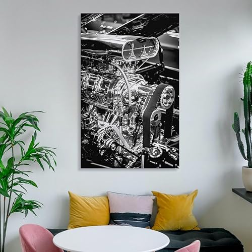 Miniatura 6 de Póster retro de segunda generación Challenger Muscle Car Engine Lienzo Arte y Pared Impresión de Cuadro Moderno Familiar Dormitorio Decoración