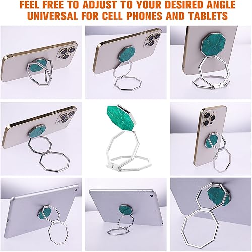 Miniatura 7 de cobee Soporte de anillo para teléfono celular, soporte de dedo de metal con rotación de 360, agarre trasero plegable para teléfono celular, soporte