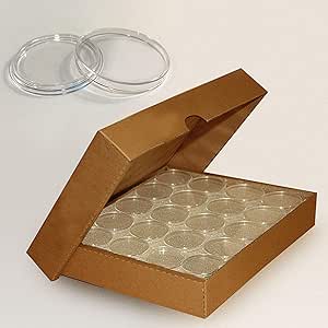 Amazon.com: 50 Direct Fit Airtight 39mm Coin Capsules w/Box for Silver ...