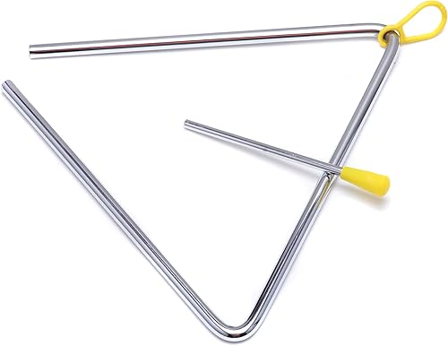 Miniatura 4 de Instrumento de percusión de triángulo de acero musical de 8 pulgadas con delantero