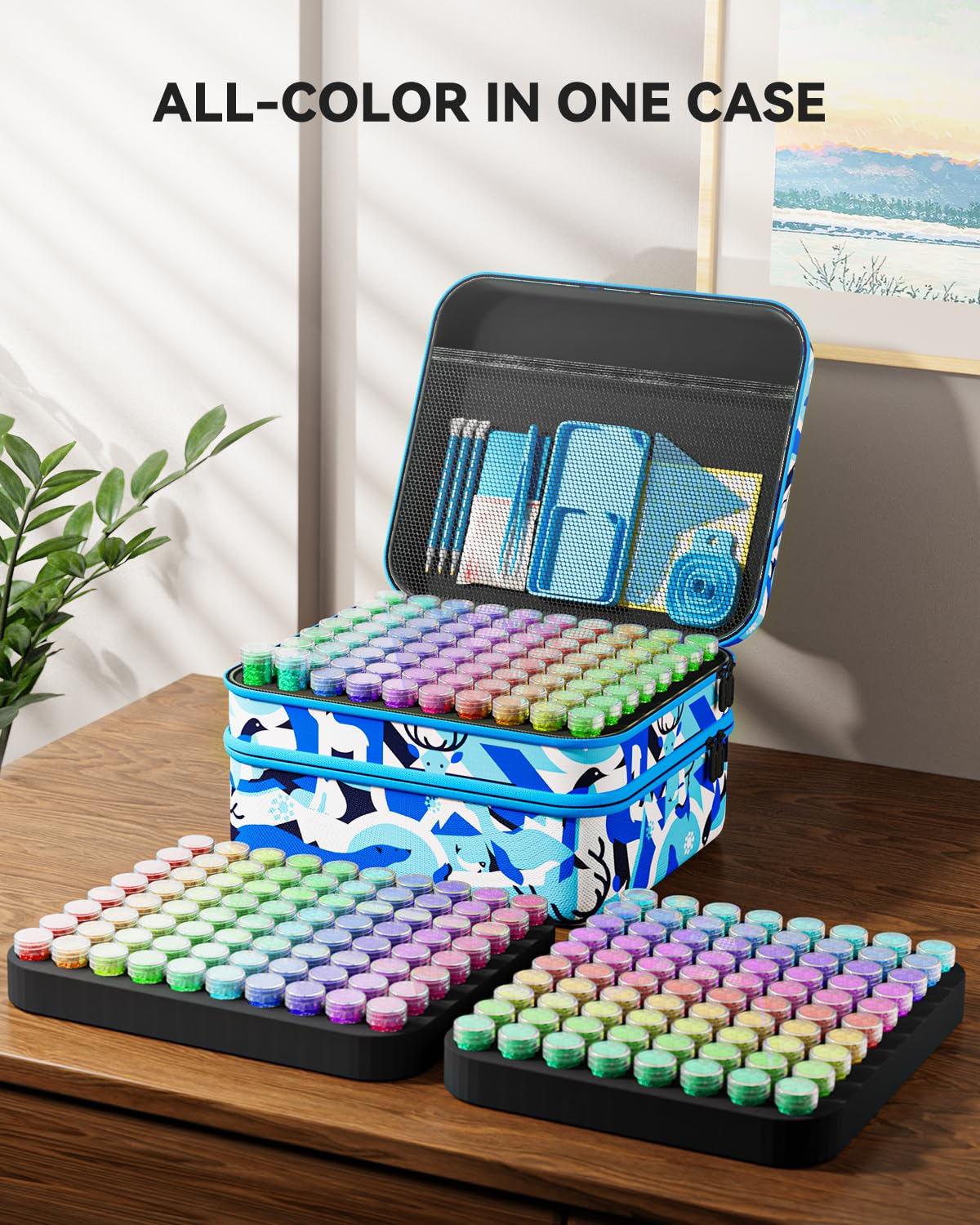 ARTDOT Lot de 2 étiquettes autocollantes pour kits de rangement d'art diamant pour adultes, 489 couleurs d'autocollants assortis avec du fil à broder réel comme accessoires de peinture diamant et