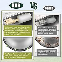 Vista 5 de Cuenco automático de agua potable para animales con válvula de flotador, cuenco de agua potable de acero inoxidable para caballo, cabra, cerdo