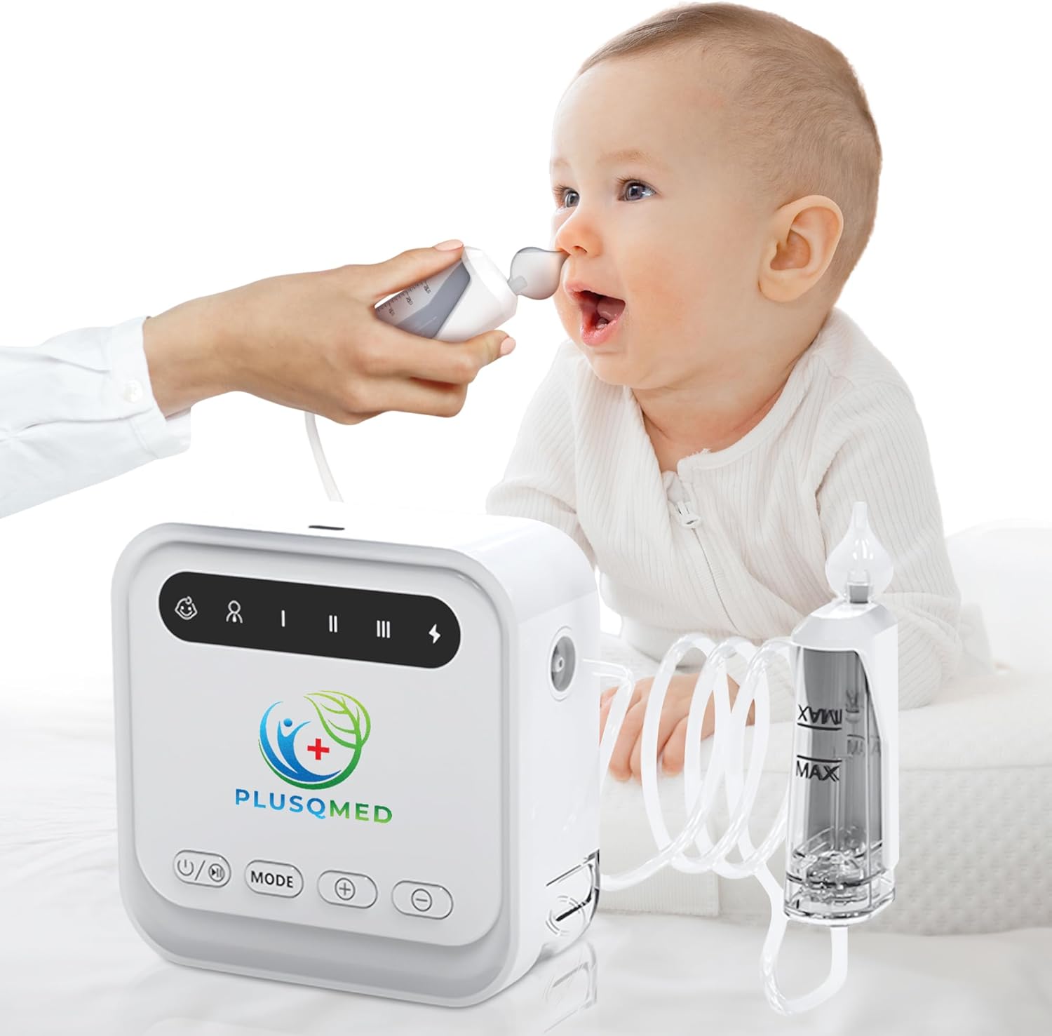 Plusqmed Baby Nasal Aspirator Nasal Aspirator Baby, Electric, Newborn
