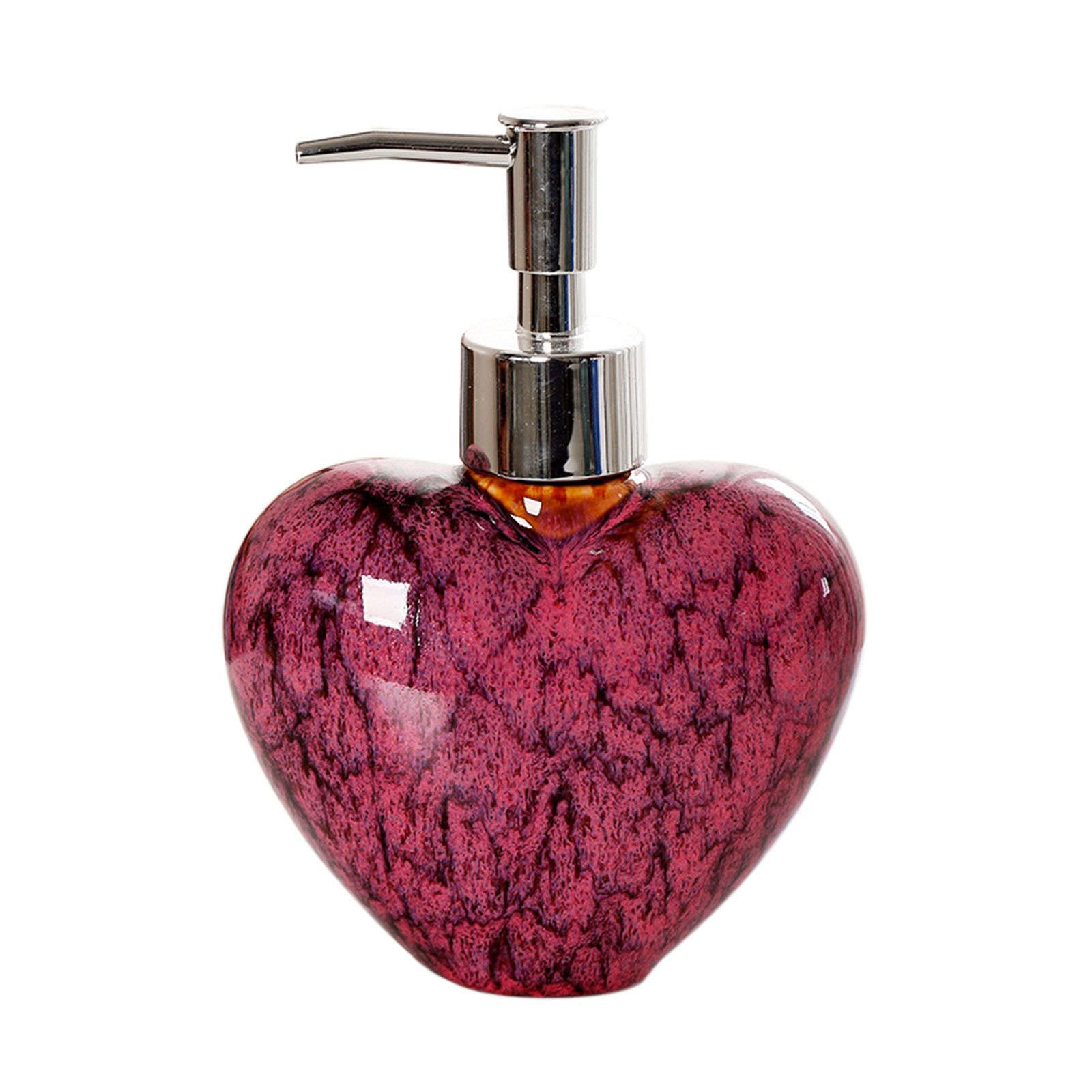 soap dispenser, Soap Dispenser,Multicolor With Pump, Refillable Lotion For Bathroom Vanity Countertop, Ceramic Shampoo For Shower-red-300ml/10.6oz