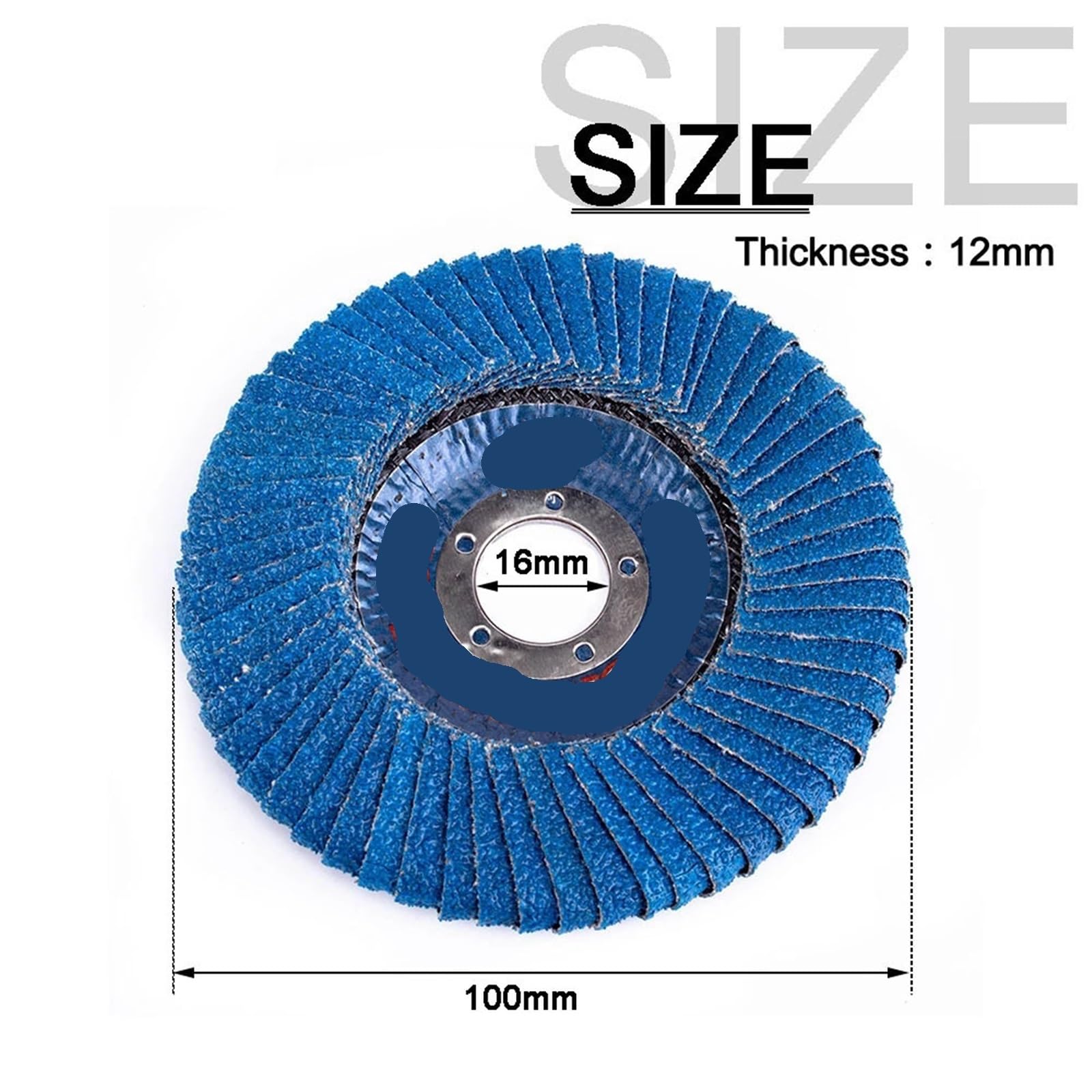 Dischi Lamellari Dischi lamellari a grana 100/115/125 mm 60 Mole for levigatura abrasiva(100mm,10Pcs)
