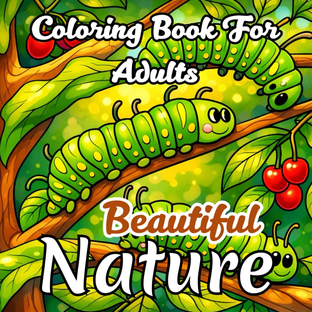 Beautiful Nature Coloring Book For Adults: Relaxing Landscapes, Floral Patterns, and Scenic Nature Designs for Stress Relief and Mindfulness