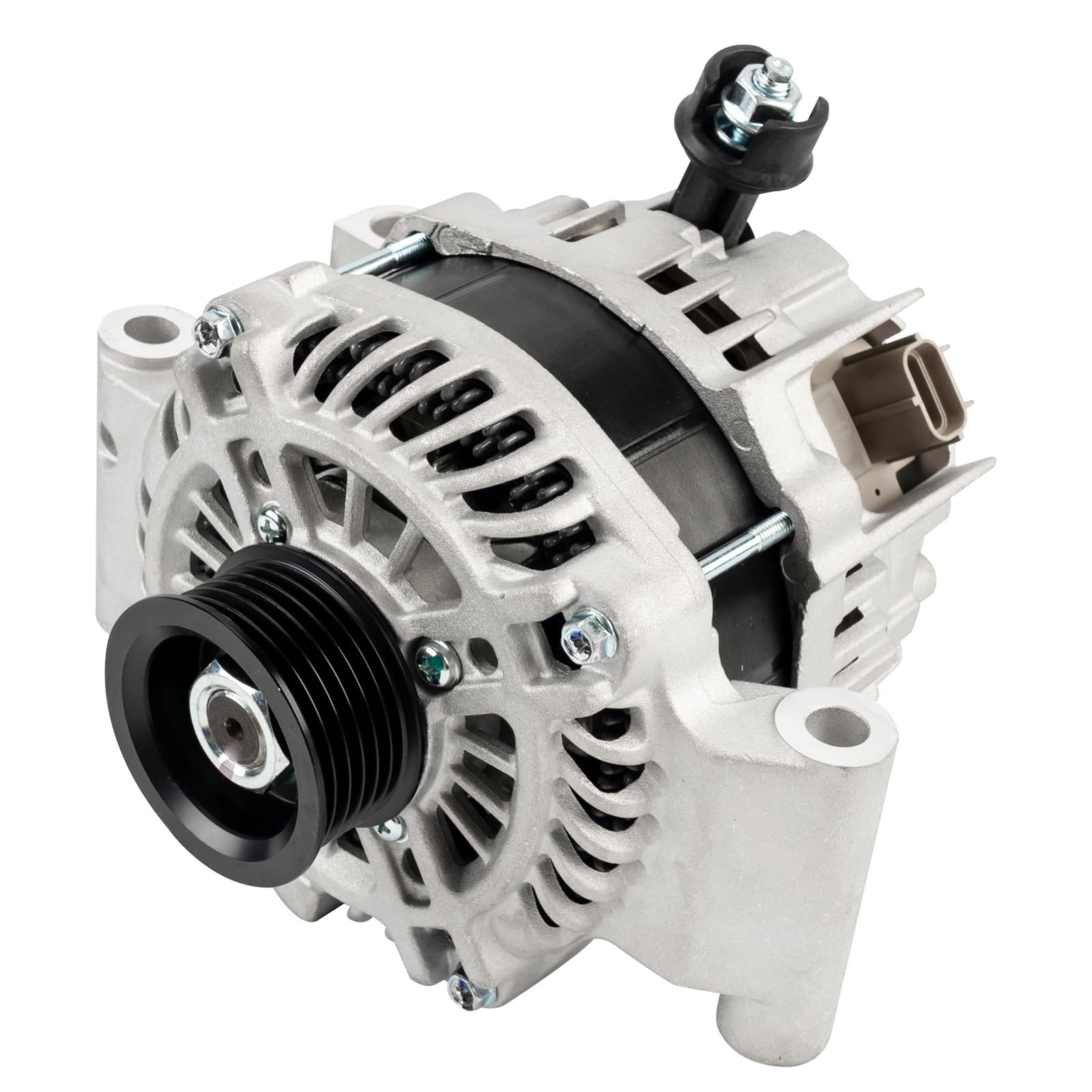 KAX New Alternator Replacement for Ford Focus 2008-2011 for Ford Escape 2009-2012 for Ford Transit Connect 2010-2013 for Ford Fusion 2010 150 Amp,12V,CW,S6 Groove Pulley,Replace for 11272N