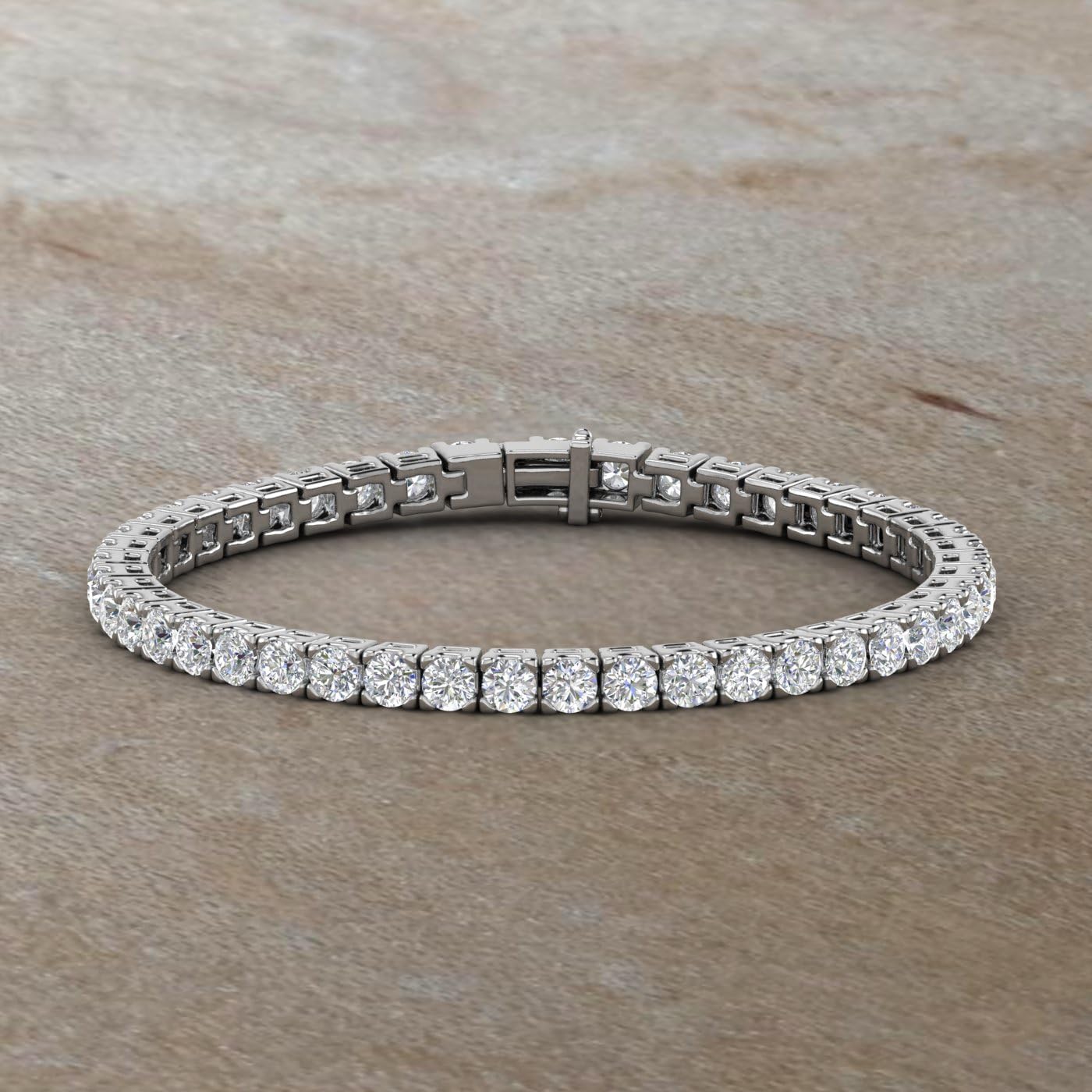 2 to 7 Carat Natural Diamond Tennis Bracelet for Women in 14K Gold (7 Inch) - IGI Certified