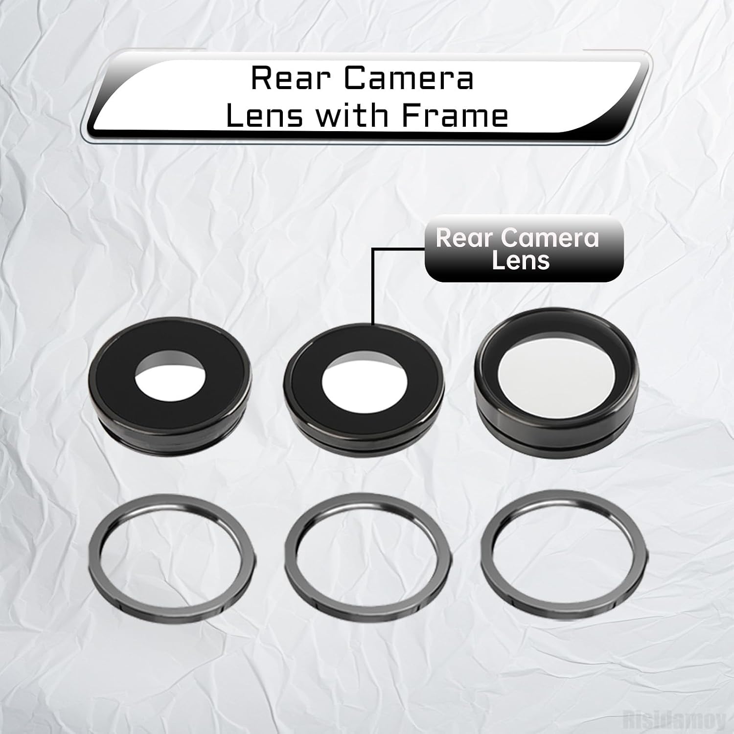 for iPhone 13 Pro Max Camera Lens Glass with Frame Replacement | Rear Camera Back Camera Lens Metal Frame Cover Replace with Full Repair Tools Kit Model A2643 A2484 A2641 A2644 A2645