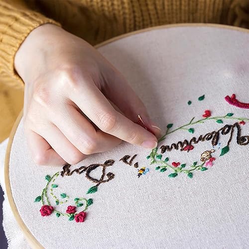 Miniatura 5 de Caydo 12 aros de bordado de bambú de 10 pulgadas, anillos de punto de cruz, para manualidades, costura práctica y manualidades de bordado de