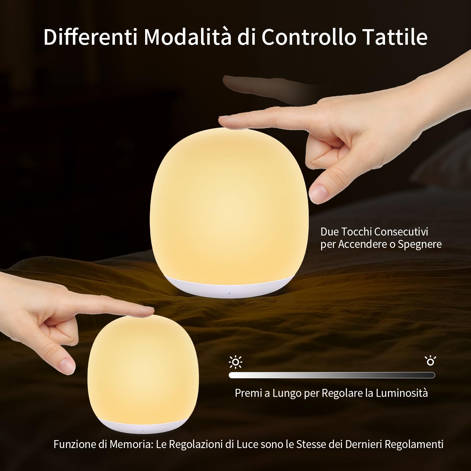 Tyute Night Light for Kids, Baby Light for Nursery with 8 RGB Colors Changing, Egg Night Light with 1H Timer & Touch Control, Soft BPA Free Portable Dimmable Night Lamp for Kids