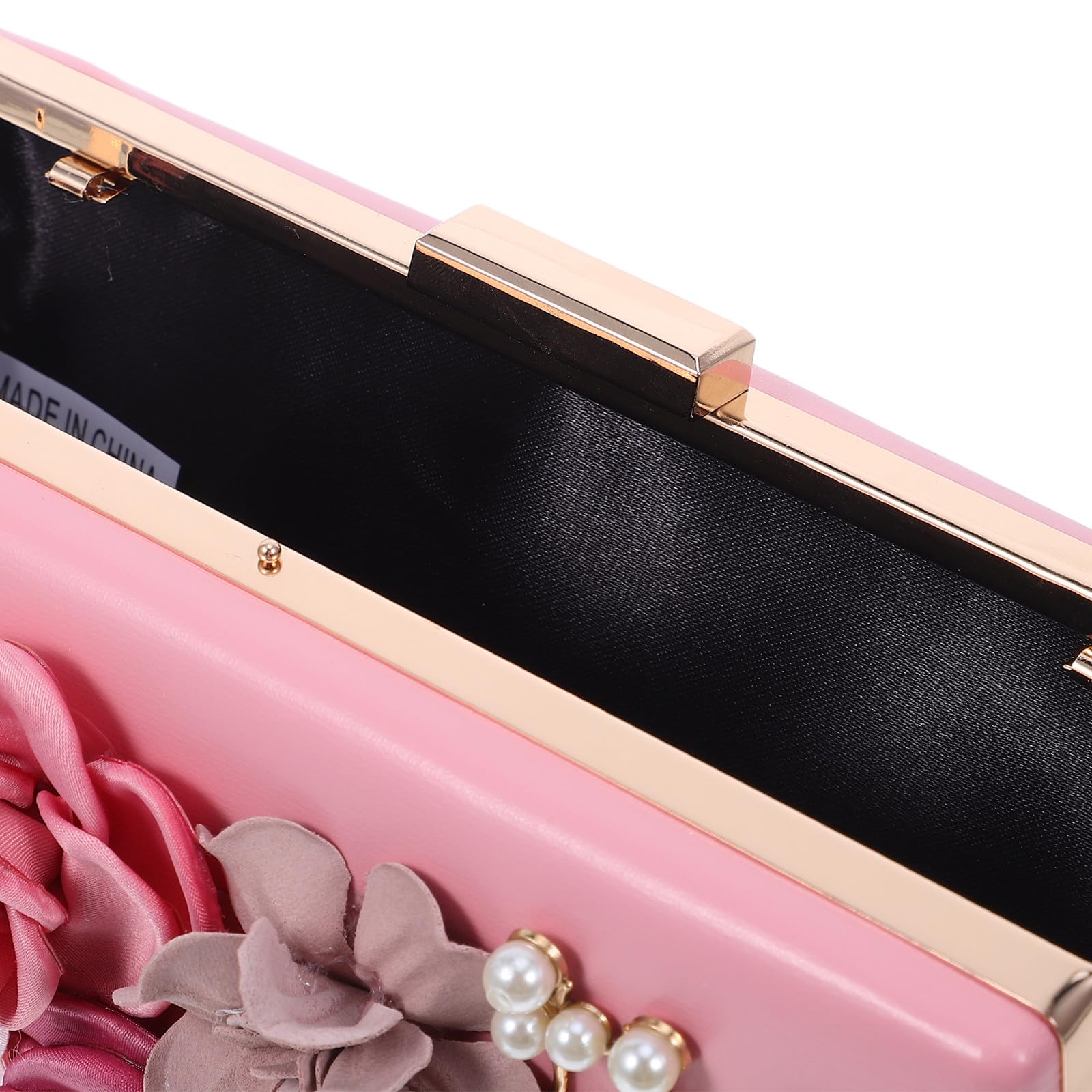 OUNONA Pochette rosa con fiori, borsa da di per donna, 8x5x2