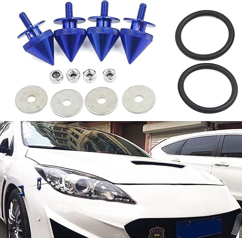 Xotic Tech Spike JDM - Parachoques para maletero de automóvil, tapas de escotilla de liberación rápida, ajuste universal (azul)