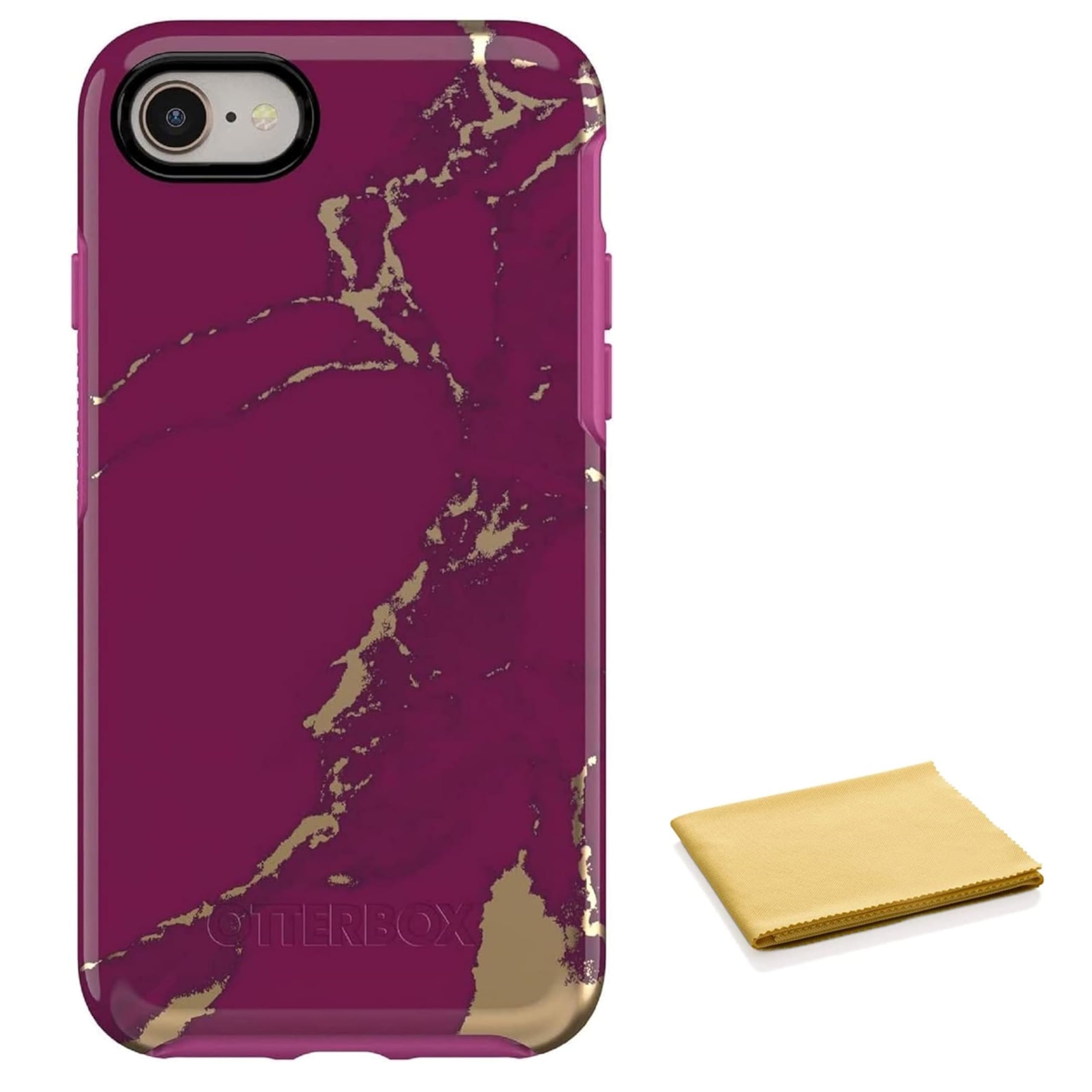 Coque iPhone SE OtterBox Symmetry marbre violet avec chiffon - 8