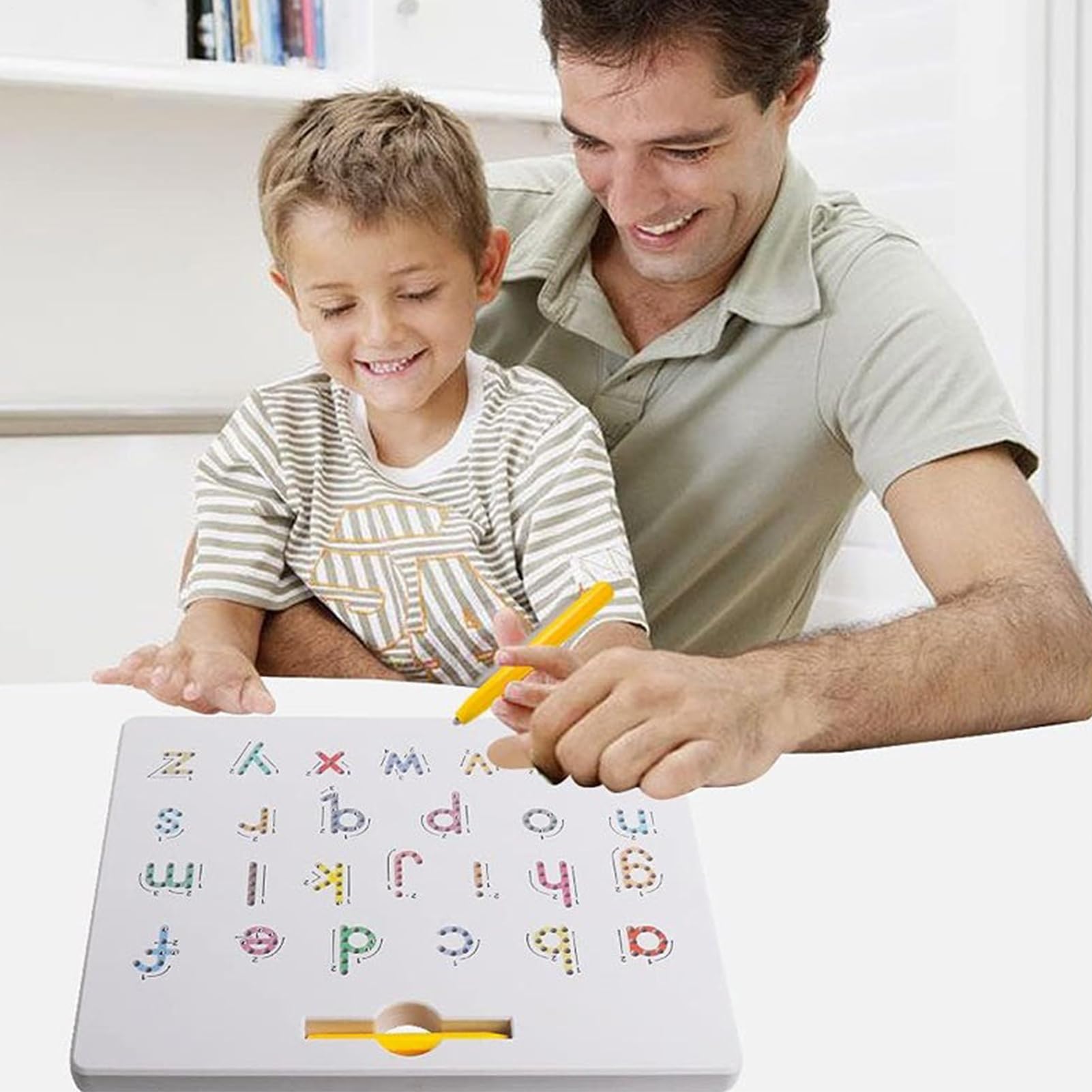 Magnetisches Whiteboard zum Zeichnen von Buchstaben – 2-in-1-Spielbrett