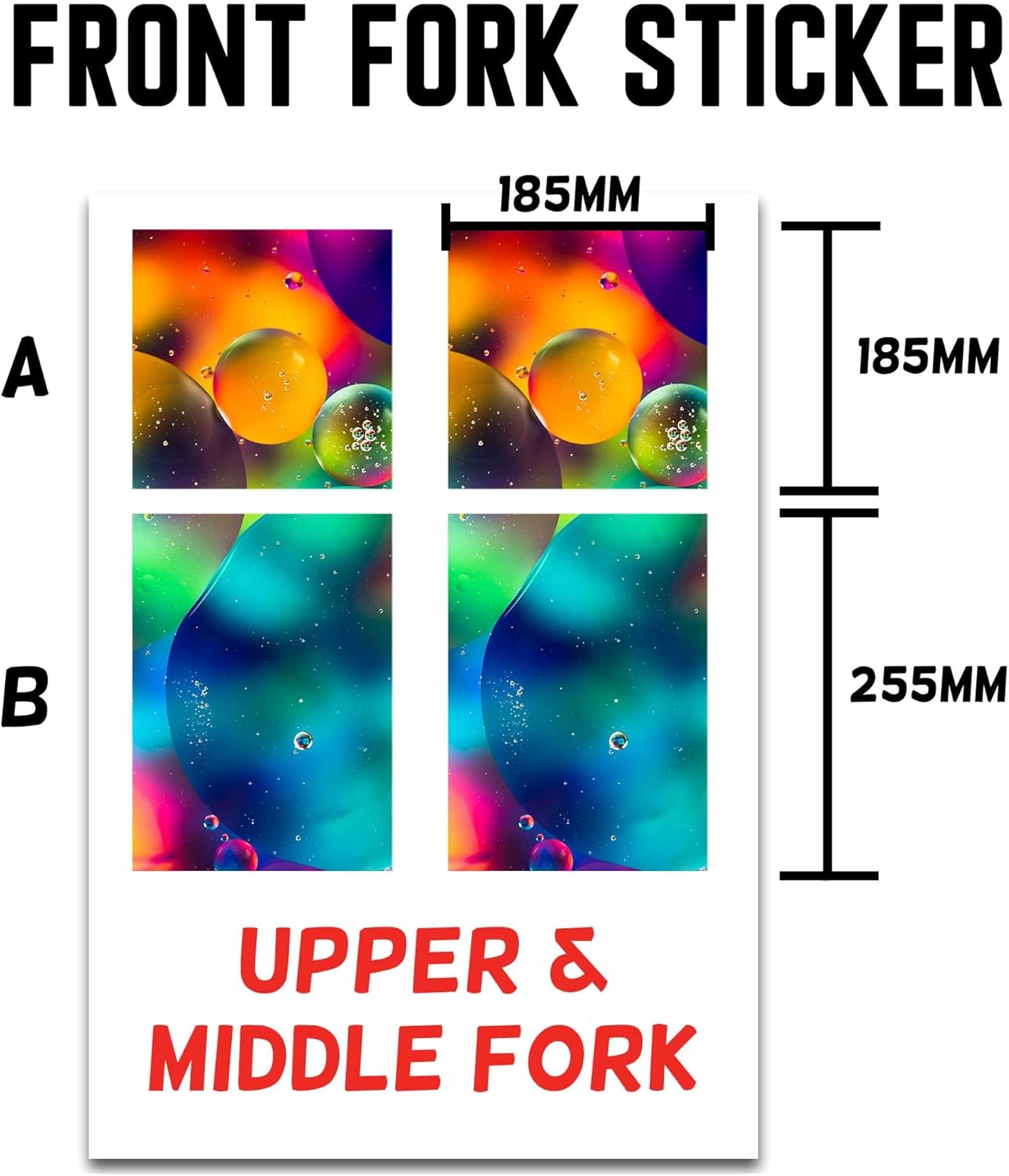 Front Fork Tube Wrap Vinyl Graphics Decal TT39 Compatible with MX Dirt Bike CRF250RX RMX450Z DR-Z400SM