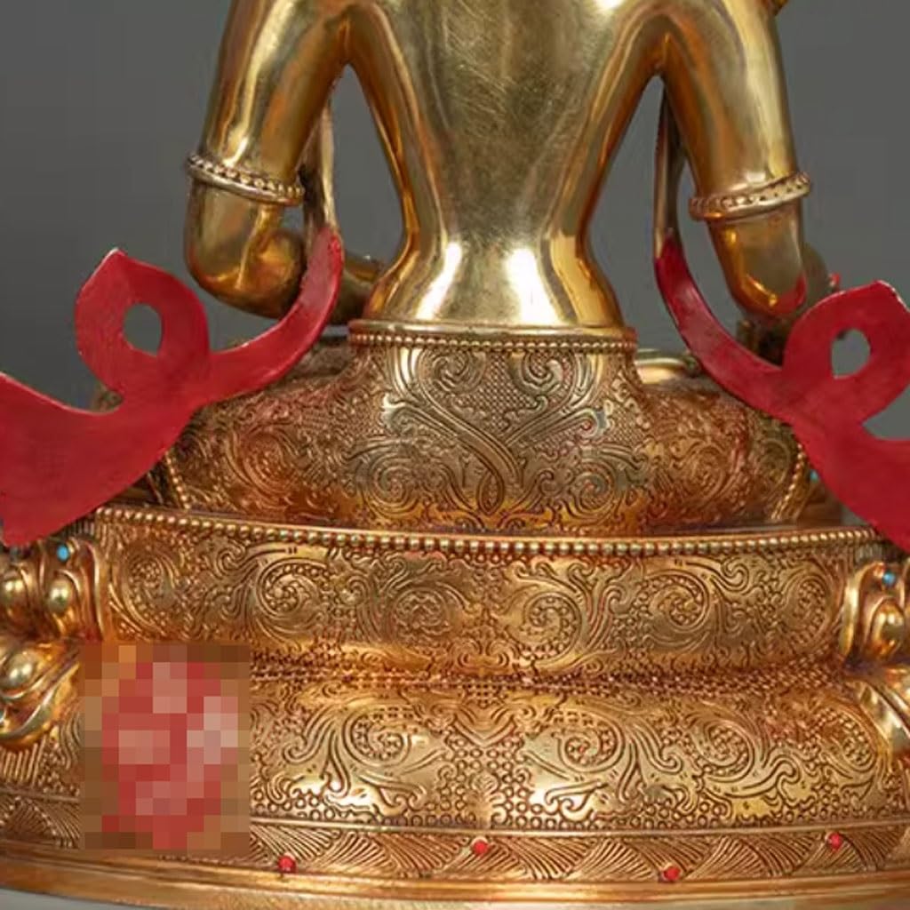 Posąg Buddy do wnętrz pozłacany mosiądz posąg buddy ozdoby biuro baza lotosu zen posąg buddy rzemiosło medytacyjna statua buddy figurka rzeźba
