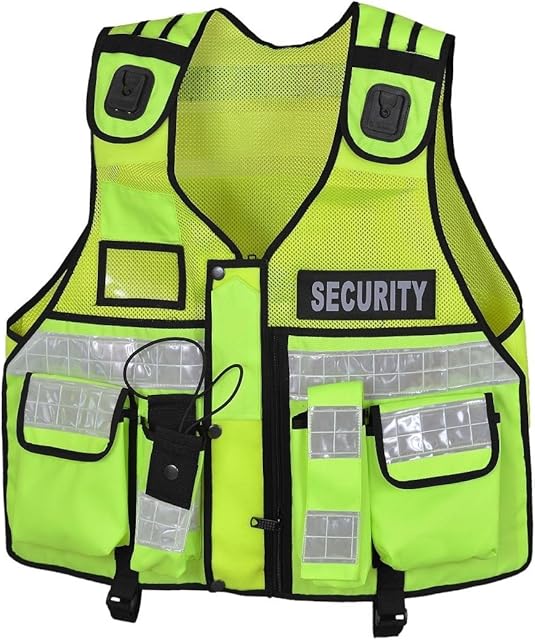 RAC3 Hi Viz Tactical Vest Dog Handler Security, Paramedic, Enforcement, Tac Vest (Yellow)