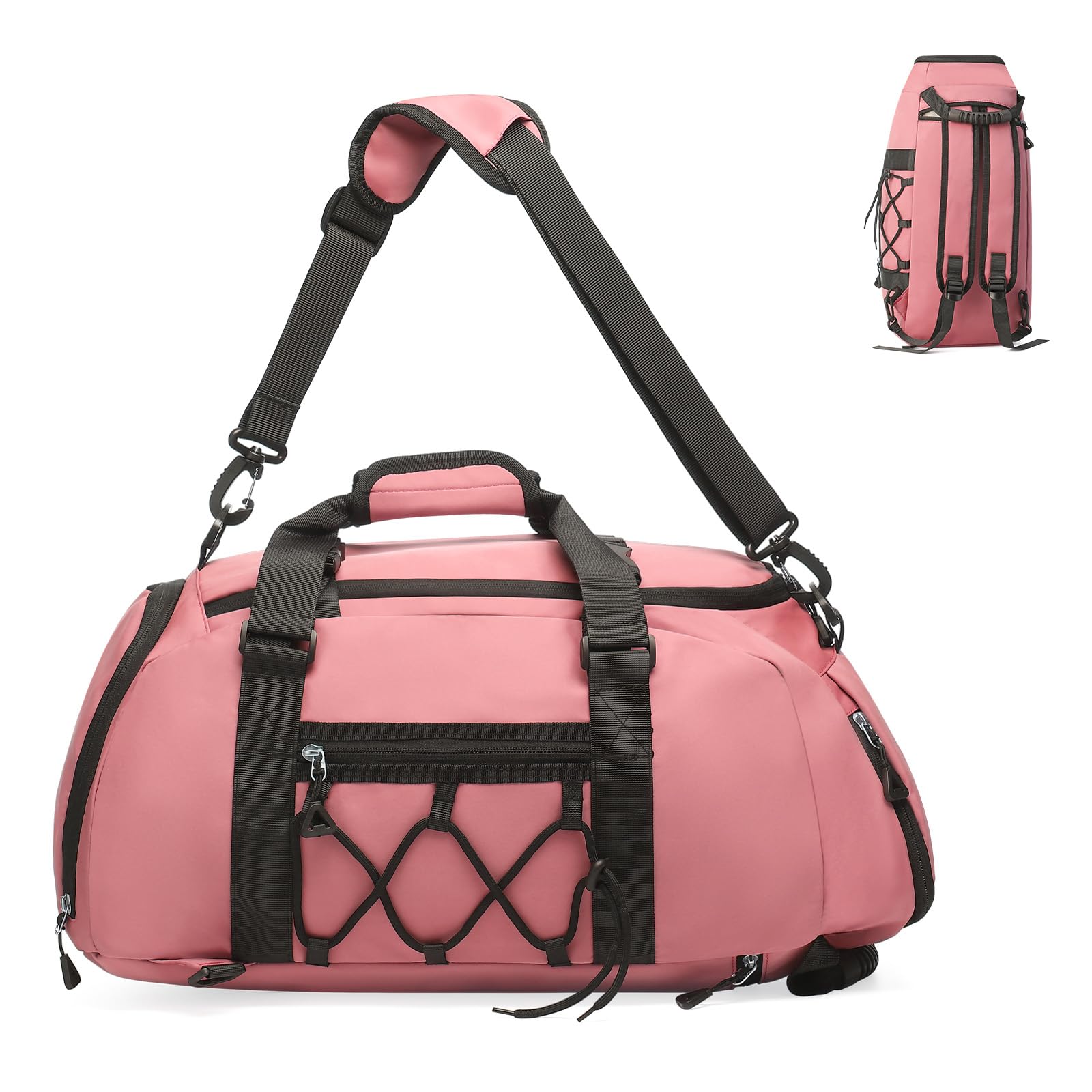 SUIKIHUM Unisex Travel Duffle Bag for Men Women, Waterproof Gym Bag with Shoe Compartment & Football Compartment, 32L Carry on Bag for Sports &