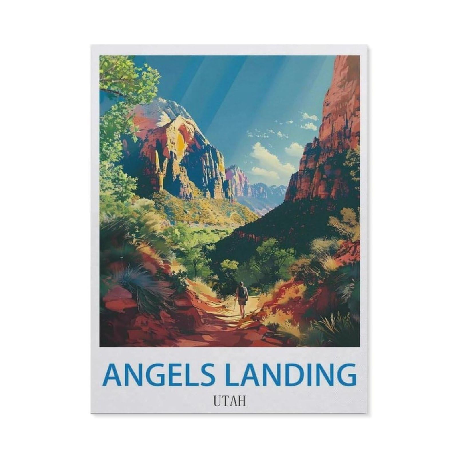 BEAYODKP DIY Diamond Art Kits，Angels Landing Utah（40 x 50 cm）