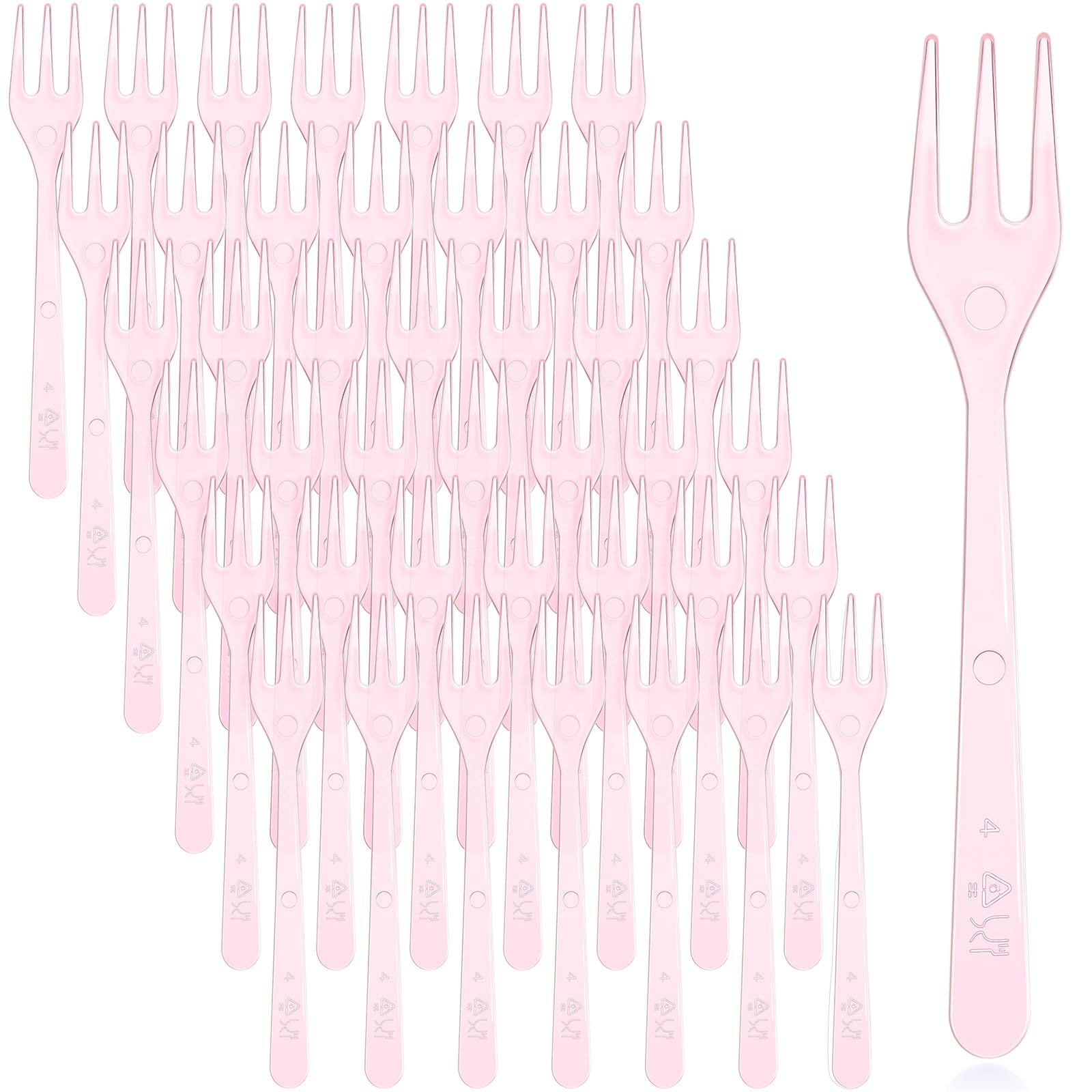 Skylety 500 Pcs Mini Plastic Forks for Appetizers, 3.7"(Clear) — Amazon image 10
