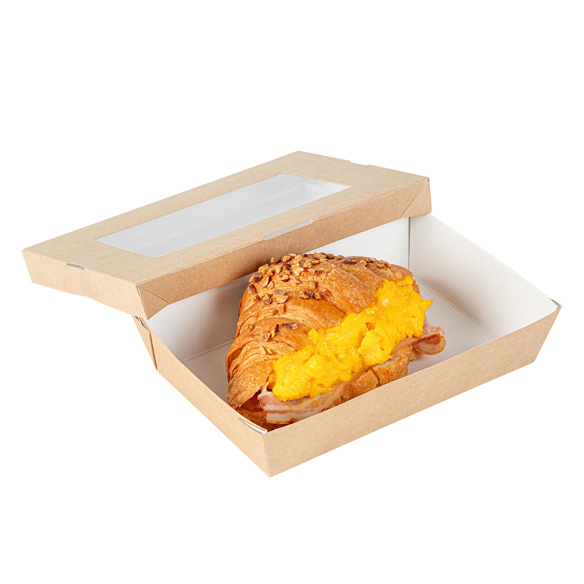 Restaurantware 200 Count 28 oz Cafe Vision Rectangular Window Take Out Container