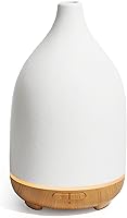 InnoGear 150ml Ceramic Essential Oil Diffuser - Handcrafted Aromatherapy Humidifier, 2 Mist Modes, Quiet Auto Shut-Off, White