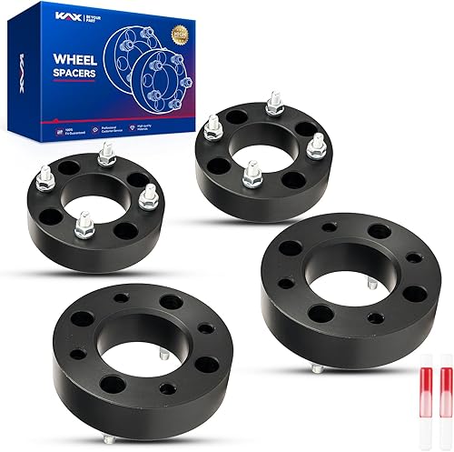 Vista 176 de KAX Espaciadores de rueda de 0.236 x 5.315 in, espaciadores de rueda centrados de 2 pulgadas y 6 lengüetas para F-15-0, Expedition, Mark LT, Negro