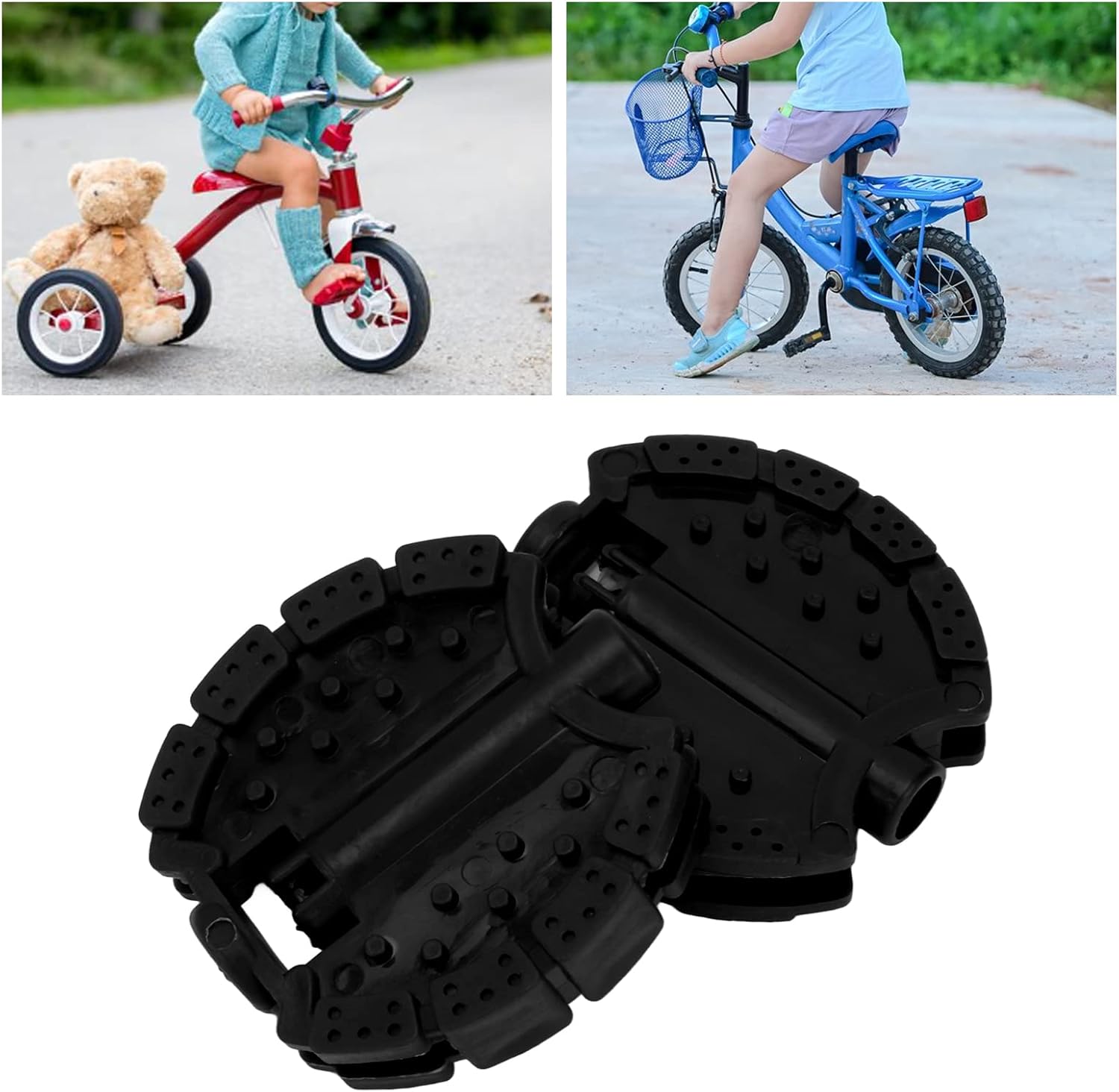 2 Pcs Kids Bike Pedal, Plastic Children's Tricycle Bicycle Pedals Replacement Child Baby Stroller Front Wheel Foot Pedal Accessories image 3