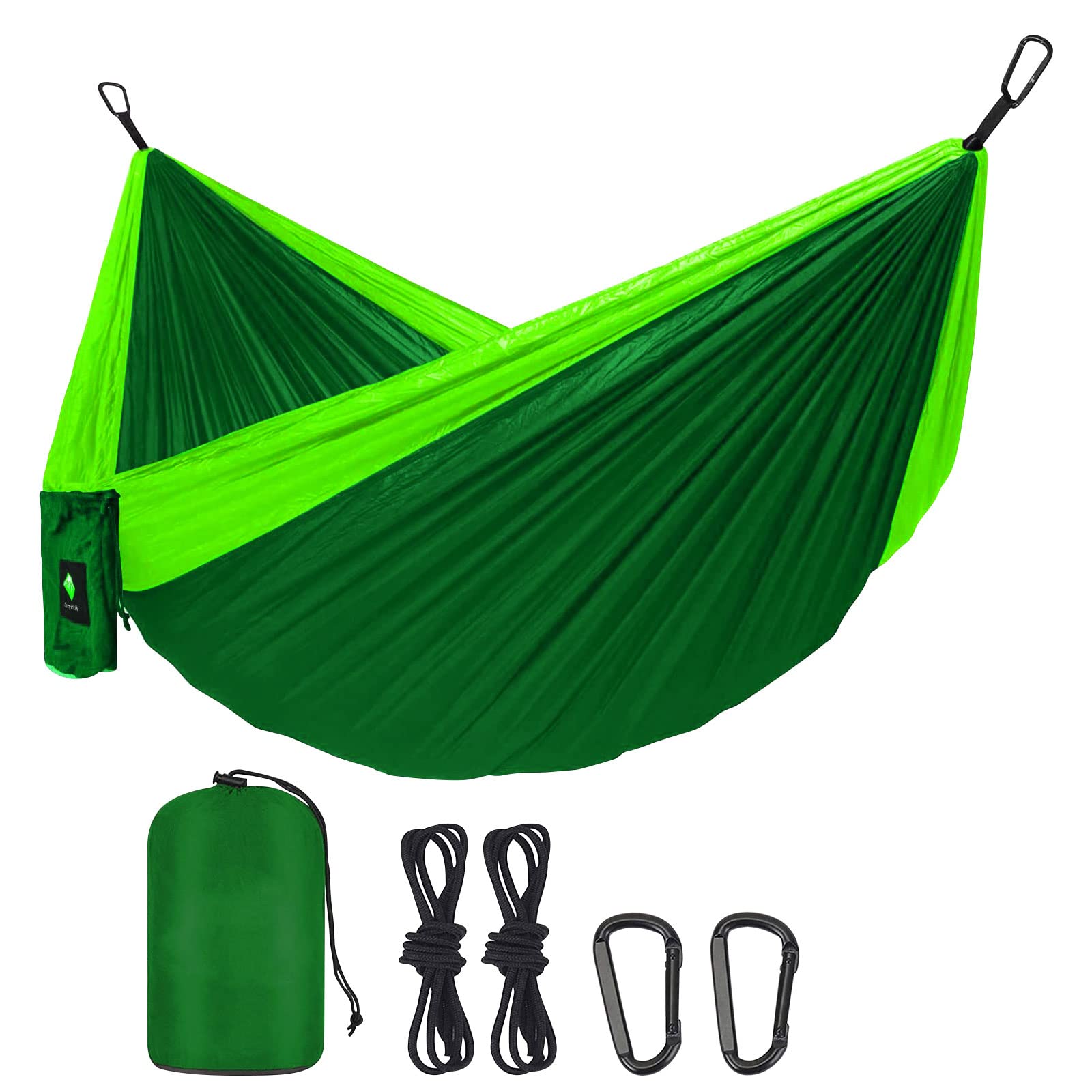 Camping Hammock β 330.7lbs Capacity, Single Person, Lightweight, Portable, Quick Setup, Breathable Nylon with 2 Tree Straps β Ideal for Outdoor Camping, Hiking, Backpacking & Garden