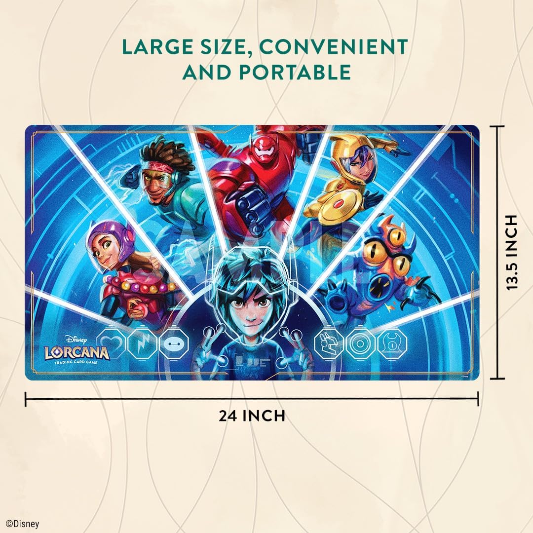 Ravensburger Disney Lorcana TCG: Archazia's Island Playmat Featuring Big Hero 6 - We Could Be Immortals | Protects Cards | Versatile Game, Desk, or Mouse Pad | Durable Non-Slip Surface | Ages 8+
