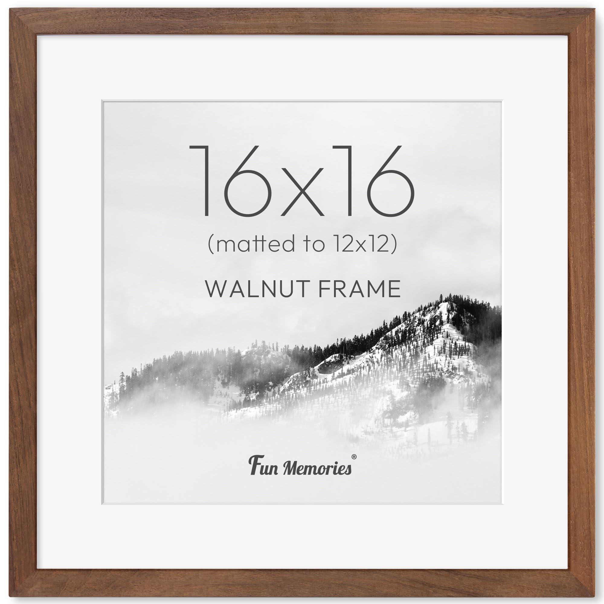 Amazon.com - Fun Memories 16x16 Picture Frame, USA-Sourced Walnut