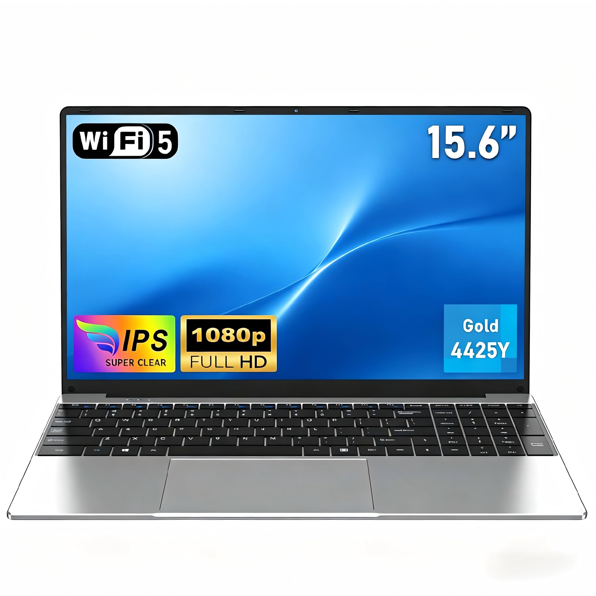 FUNYET Nuovo Laptop, Computer Portatile, 2026 Laptop PC da 15,6 pollici, 16 GB RAM 512 GB SSD, Pentium Gold 4425Y, IPS FHD 1920 * 1080 Notebook, apertura a 180°, 5000 mAh,WiFi5,Type-C