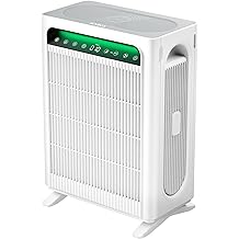 KNKA Air Purifier for Home Bedroom Large Room, HEPA Air Cleaner with Washable Pre-Filter, AQI Display, ECO Mode, Sleep Mode, Pet Mode for Pets, Dust, Pollen, APH4000, White