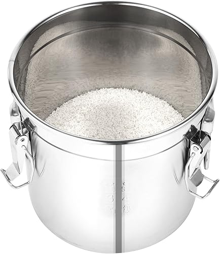 Miniatura 9 de Titunjian Recipientes de acero inoxidable con tapas recipientes de cocina cereales de arroz granos de café contenedor de almacenamiento de leche de