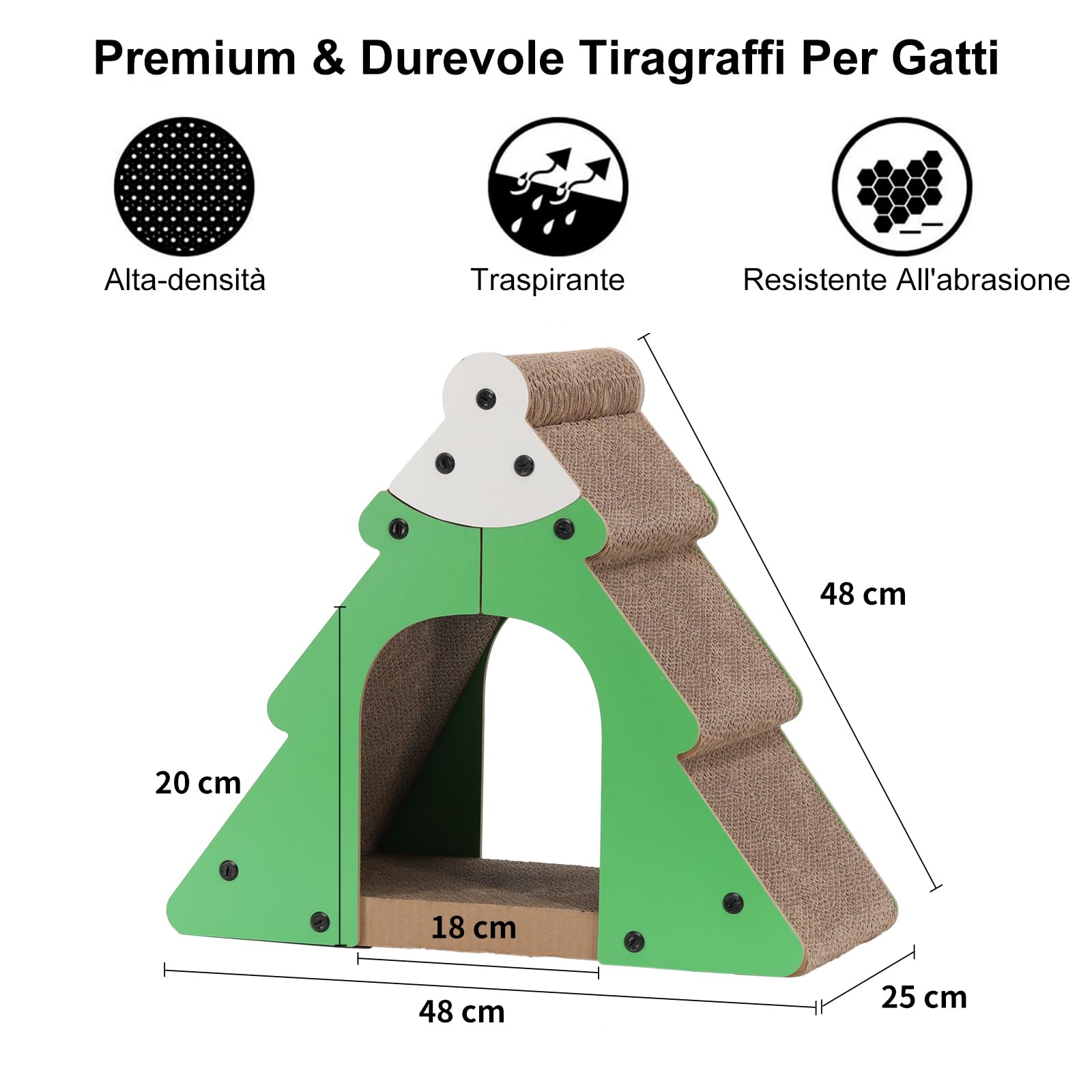 FUKUMARU Tappetino Tiragraffi di Cartone per Gatti.Tiragraffi a Forma di Albero. Più Spazio per Graffiare.Un Tiragraffi Perfetto e Bellissimo a Forma di Albero per Gatti.