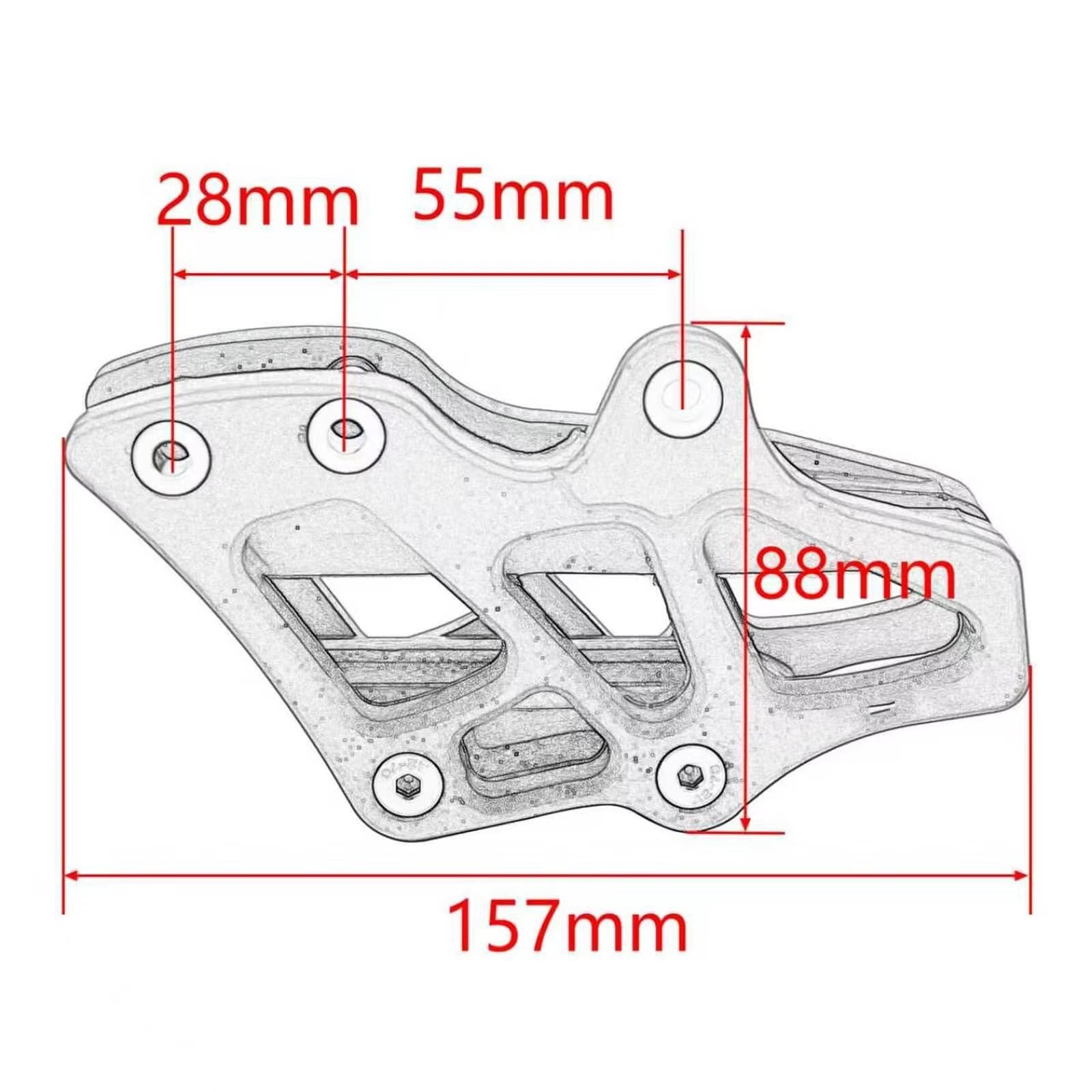 Para Yamaha YZ250X 2016-2019 Motocicleta Guía Cadena Trasera