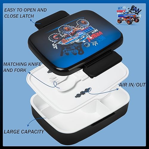 Miniatura 4 de Lonchera Bento para niños, lonchera Bento para niños, juego de lonchera con 5 compartimentos, botella de agua de acero inoxidable, bolsa de