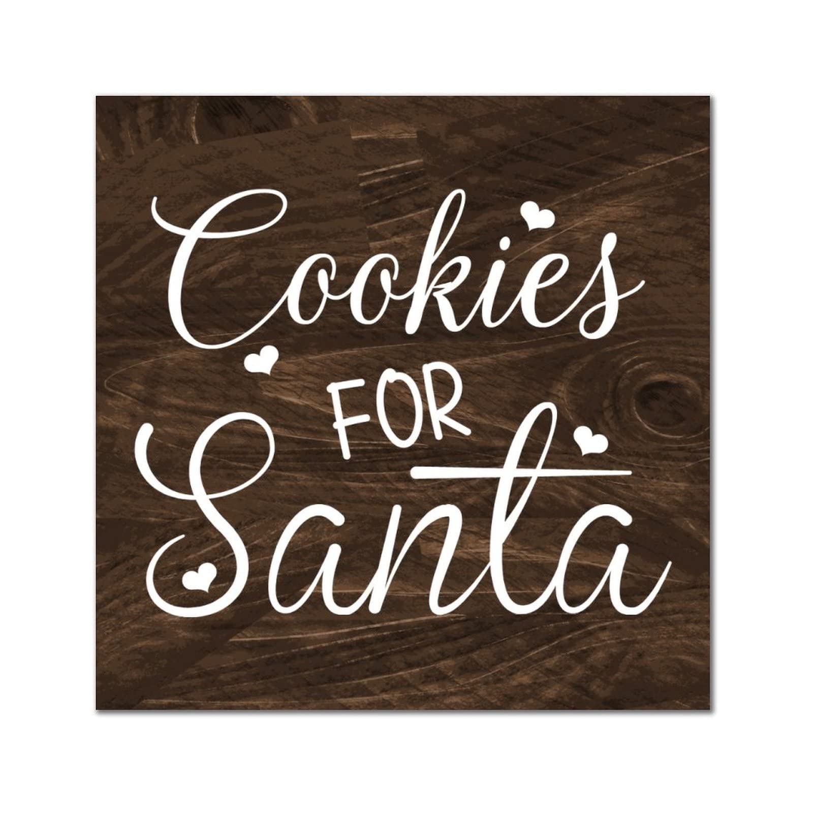 Plaque Cookies for Santa en bois pour décorer votre porche et entrée