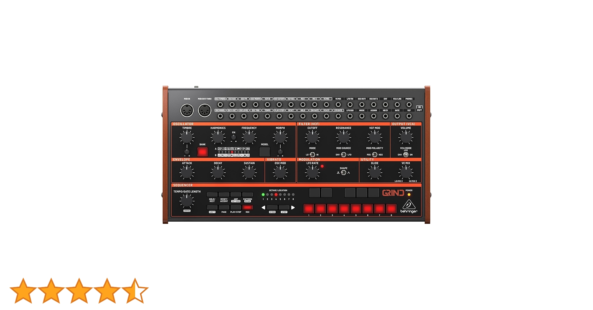 Behringer GRIND ハイブリッドセミモジュラーシンセサイザー Behringer GRIND | ハイブリッド セミモジュラー シンセサイザー